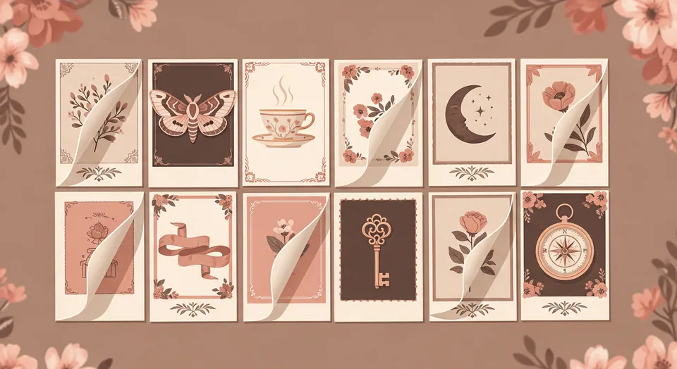Memory Moths card matching game with vintage photograph cards