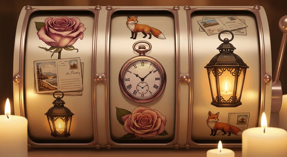 Parlour Reels slot machine with vintage keepsake symbols